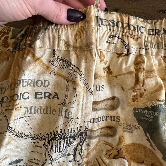 Retrolicious Dinosaur Paleo Map Knee Length Skirt - Picture 9 of 10